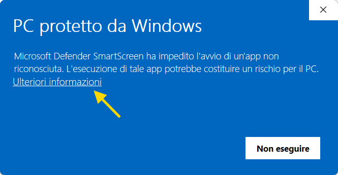 avviso di Windows Defender