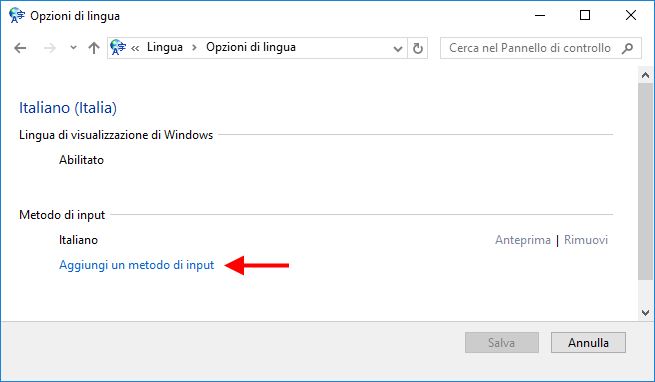 Opzioni lingua in Windows 8