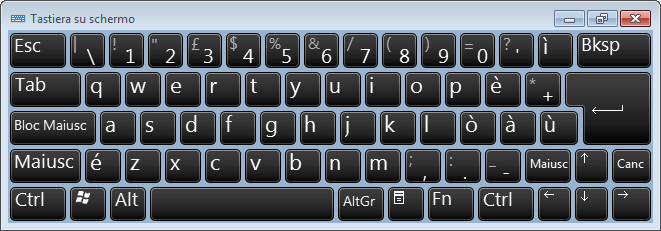 On-screen keyboard